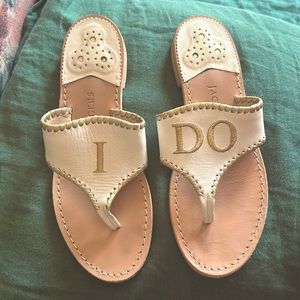 Jack Rogers, “I DO” wedding bridal sandals, size 9